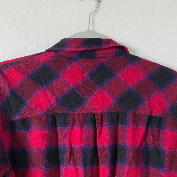 Rails Womens Shirt Plaid Size S Milo Black Cherry Violet Long Sleeve Casual Top - Picture 11 of 12